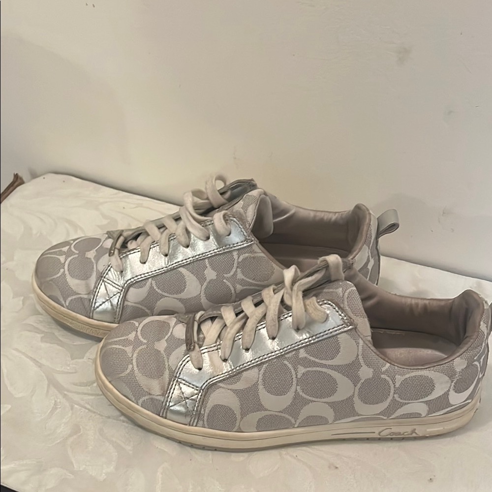 Coach Silver Metallic  Sneakers
